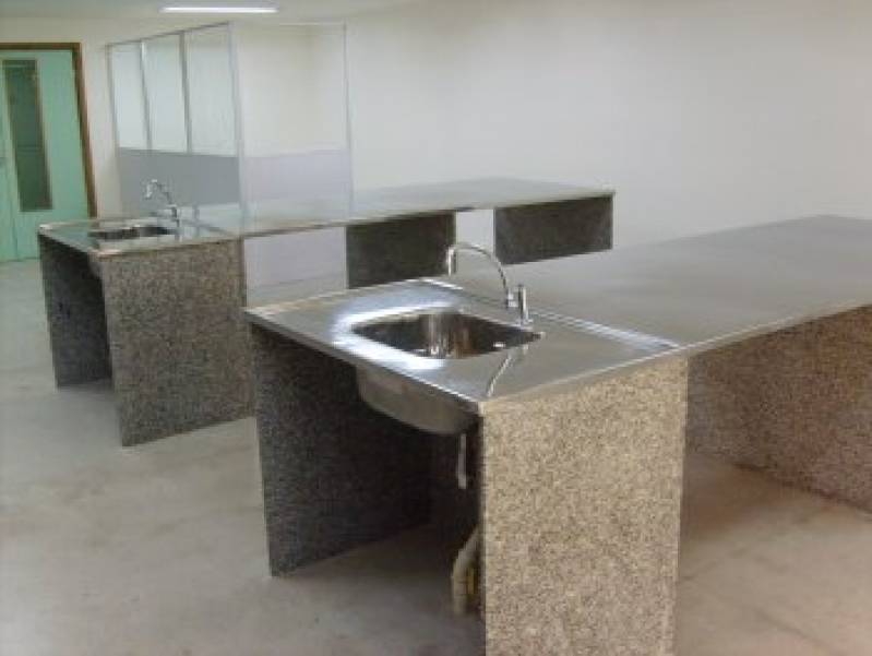 Bancada Hospitalar em Aço Inox Brás - Bancada Hospitalar em Aço Inox