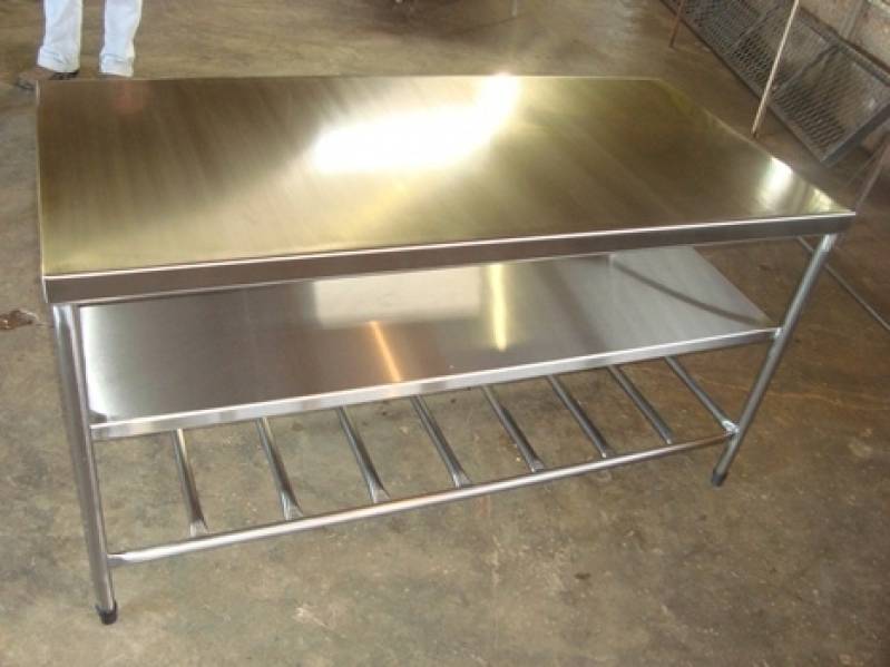 Bancada Industrial em Aço Inox Biritiba Mirim - Bancada de Inox para Cozinha Industrial