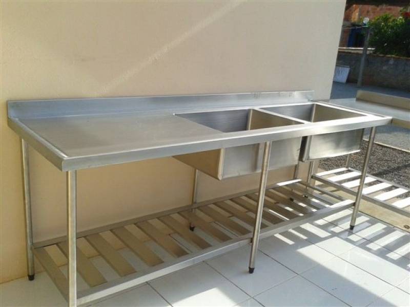 Bancada Industrial em Aço Preço Jardim Paulista - Mesa de Inox para Cozinha Industrial