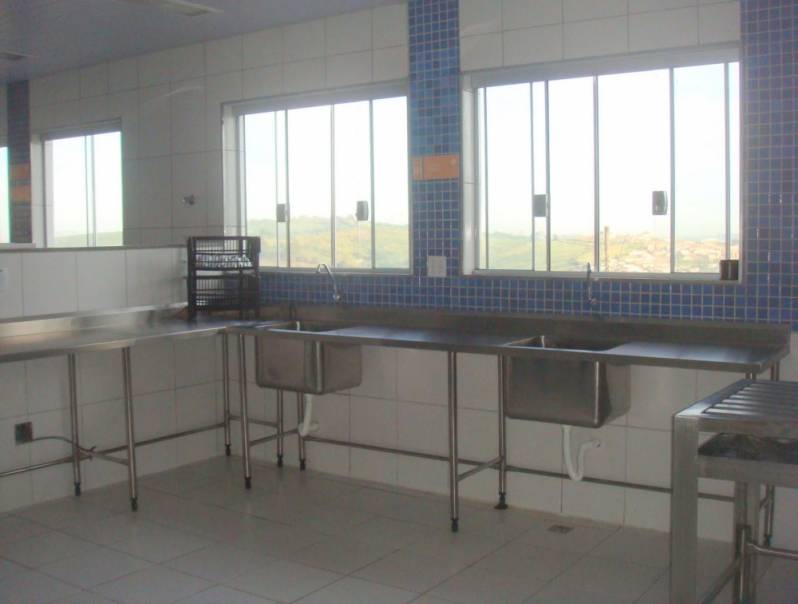 Bancada Inox com Pia Casa Verde - Bancada Inox para Cozinha Industrial