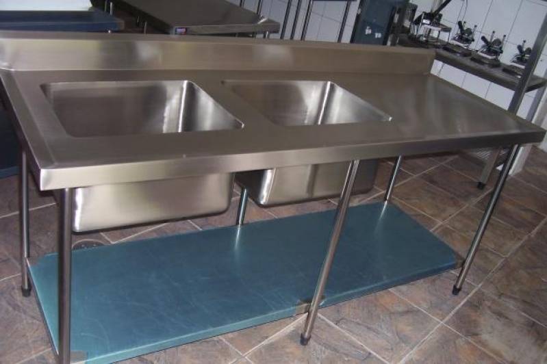 Bancada Inox para Cozinha Industrial Chora Menino - Bancada para Açougue