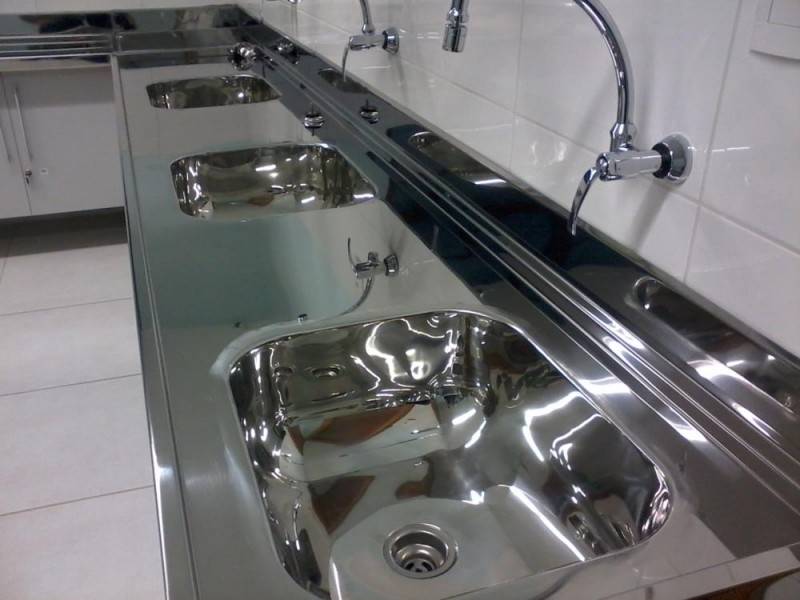 Bancadas de Inox com Cuba Cursino - Bancada de Inox em SP