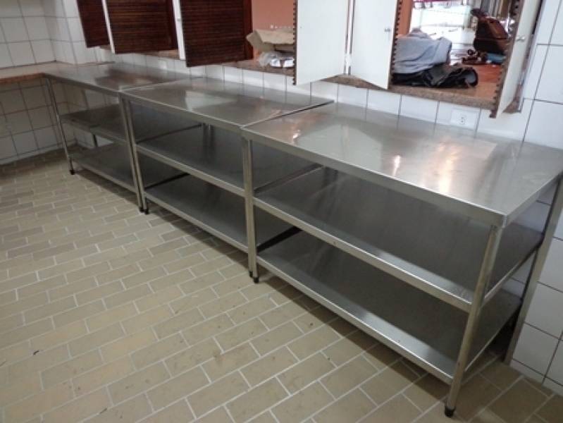 Bancadas de Inox sob Medida Itaquaquecetuba - Bancada de Inox com Cuba