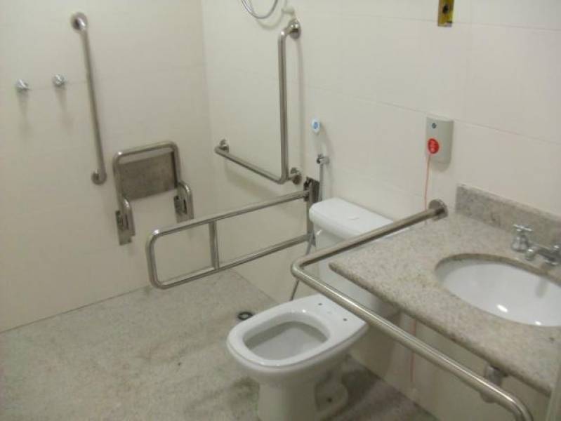 Barra Inox para Banheiro Pacaembu - Barra de Apoio para Banheiro em Aço Inox