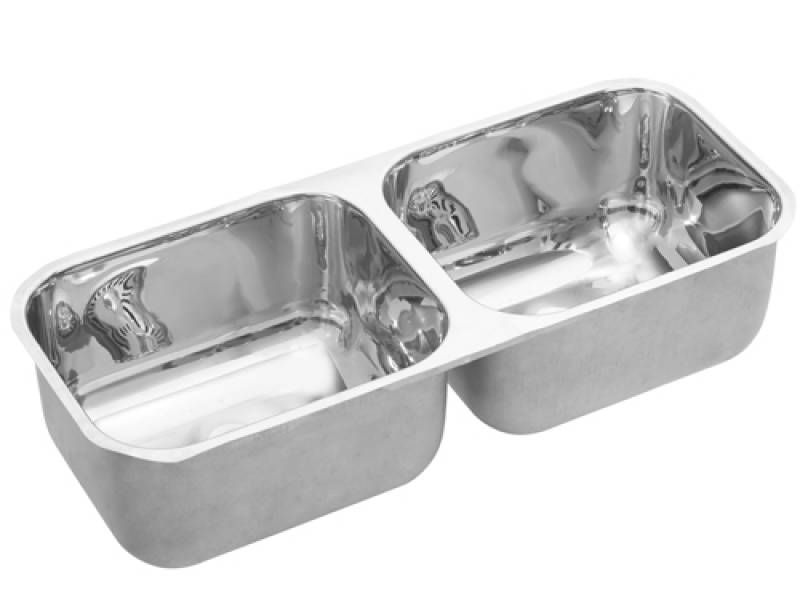 Cuba Dupla Auxiliar Inox Centro - Cuba Dupla de Inox para Pia