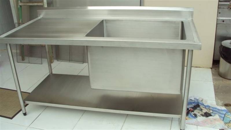 Fabricante de Bancada de Inox com Pia para Cozinha Industrial Chora Menino - Bancadas Industriais de Inox