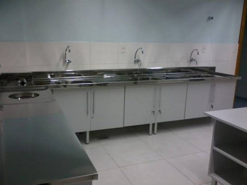 Fabricante de Pias para Cozinhas Industriais Sapopemba - Pia Industrial Inox 2 Cubas