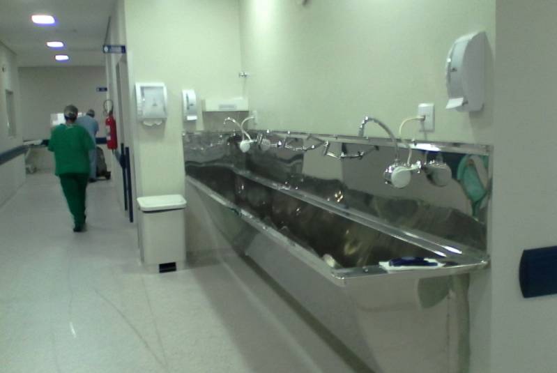 Lavatório Cirúrgico em Inox Valor Vila Esperança - Lavatório Cirúrgico Inox Hospital