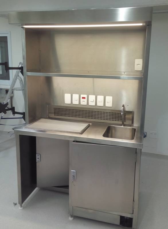 Mesa de Inox para Macroscopia Hospital Vila Carrão - Mesa de Patologia