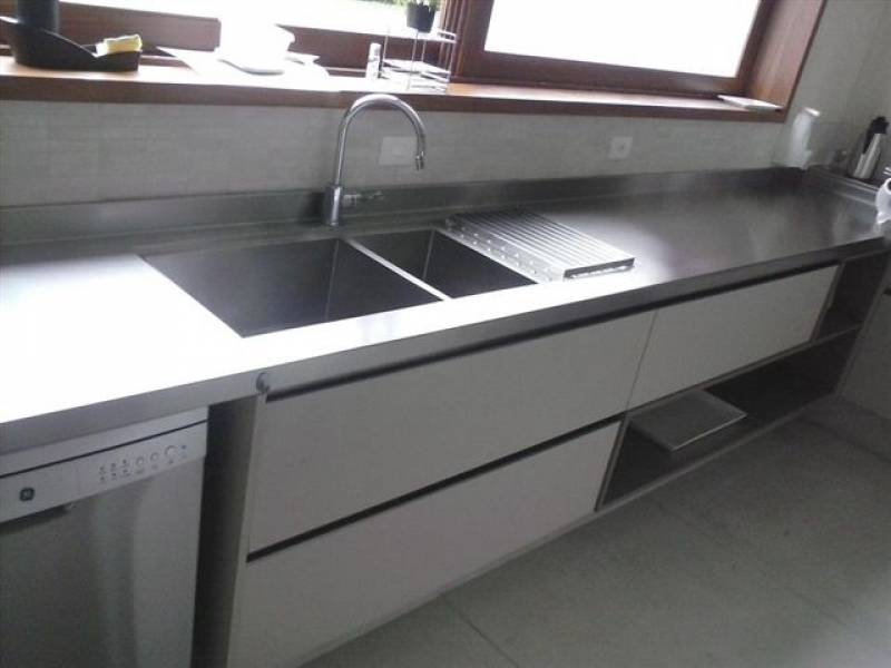 Pia de Inox Hospitalar M'Boi Mirim - Pia com Cuba em Inox