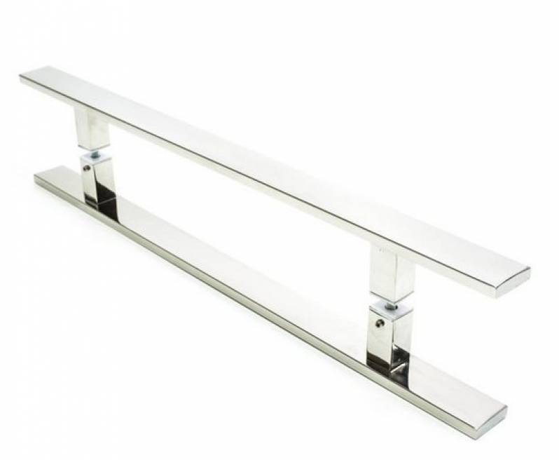 Puxador de Porta de Correr Inox Vila Carrão - Puxador de Porta Aço Inox 60cm