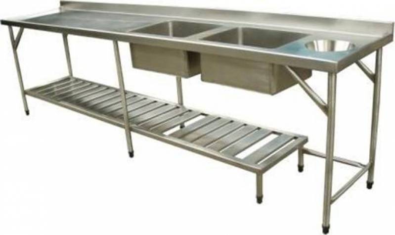 Quanto Custa Bancada Industrial em Aço Pacaembu - Mesa de Inox para Cozinha Industrial