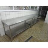 mesa de inox para cozinha industrial Campo Belo