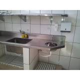 onde encontrar lavatório coletivo inox para banheiro público Campo Limpo
