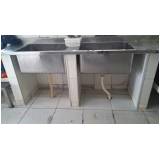 pia inox com 2 cubas Suzano